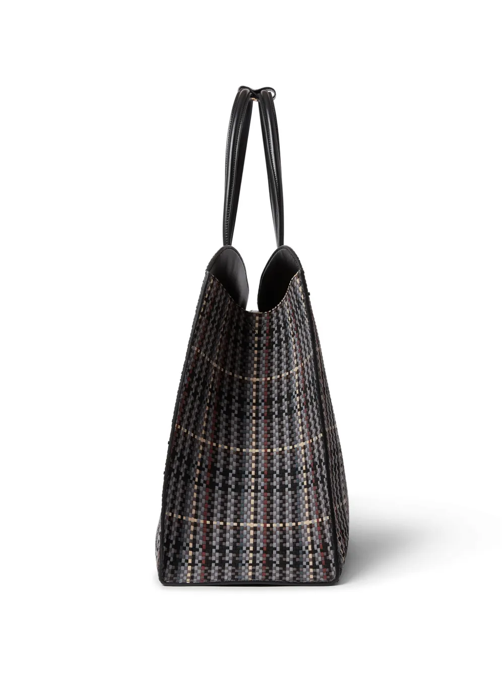 Stella McCartney Geruite geweven shopper Zwart
