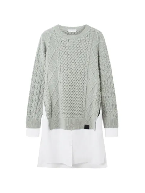 Stella McCartney cable-knit side-slit mini dress