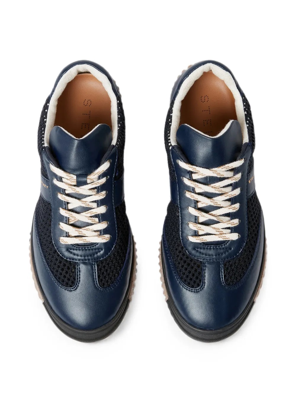 Stella McCartney Sneakers met mesh vlakken Blauw