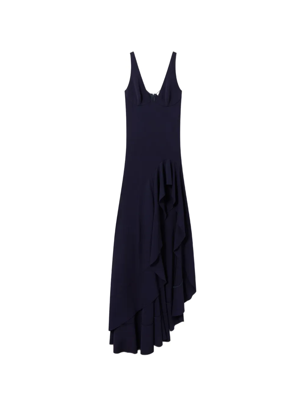 Stella McCartney Abito asimmetrico con ruches - Blu
