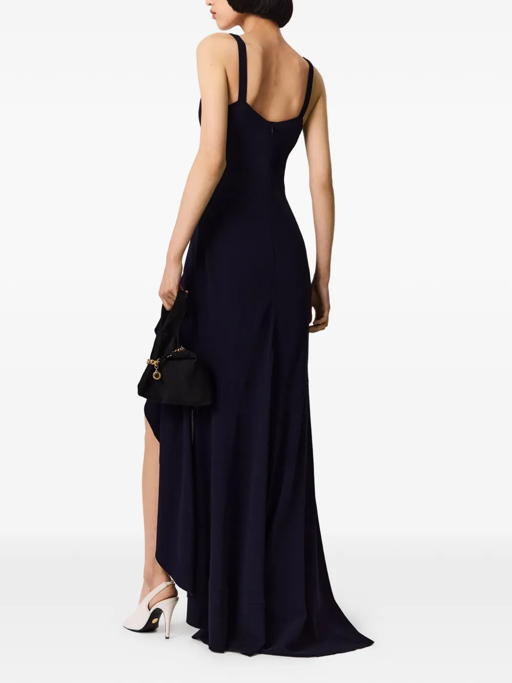 Stella McCartney Asymmetrische jurk met ruches Blauw