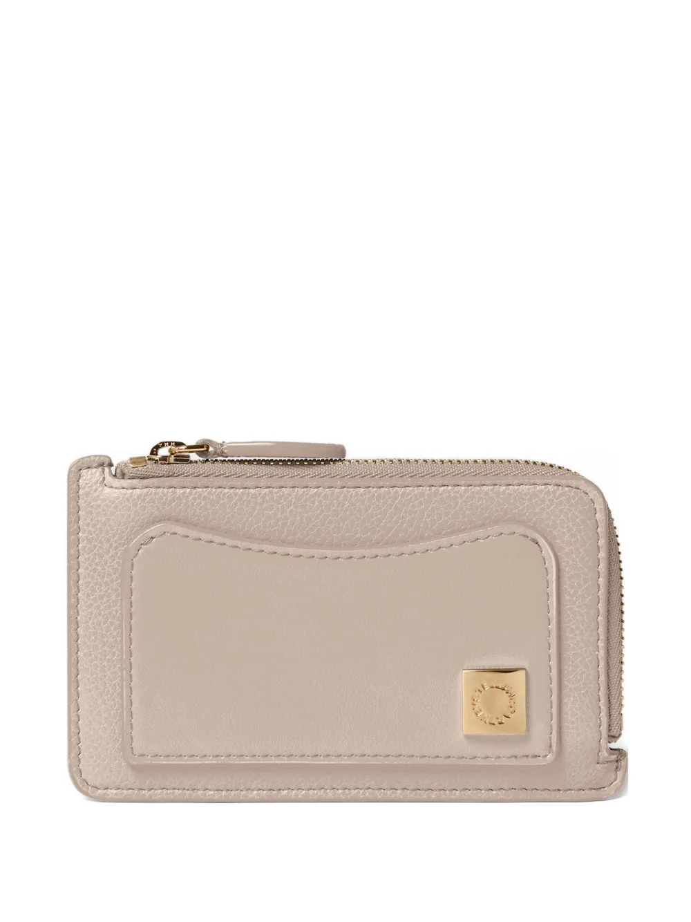 Stella McCartney logo-plaque zipped cardholder - Toni neutri