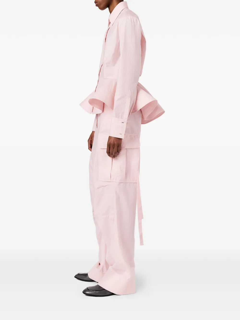 Stella McCartney Cargo broek met lint afwerking Roze