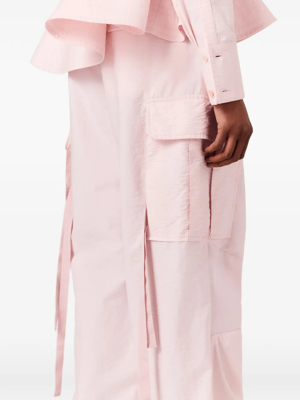Stella McCartney Cargo broek met lint afwerking Roze