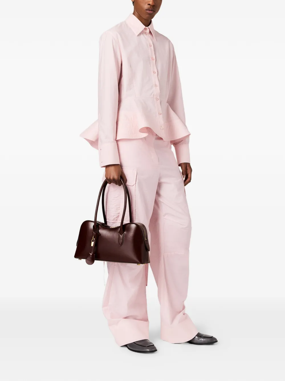 Stella McCartney Cargo broek met lint afwerking Roze