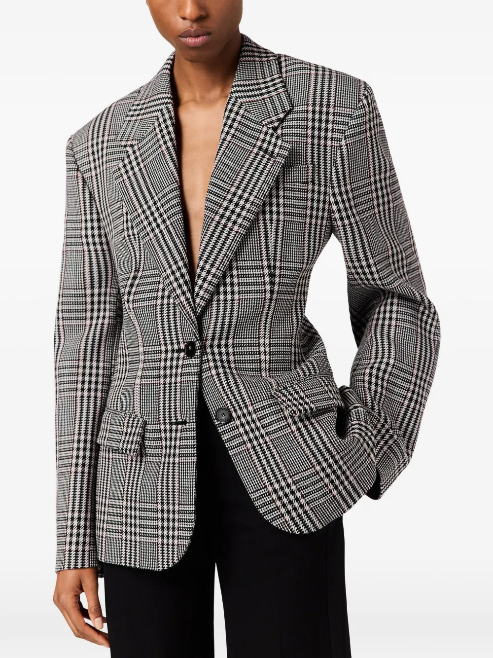 Stella McCartney Geruite blazer Zwart