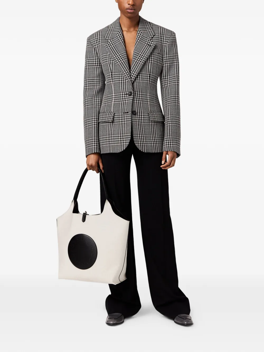 Stella McCartney Geruite blazer Zwart