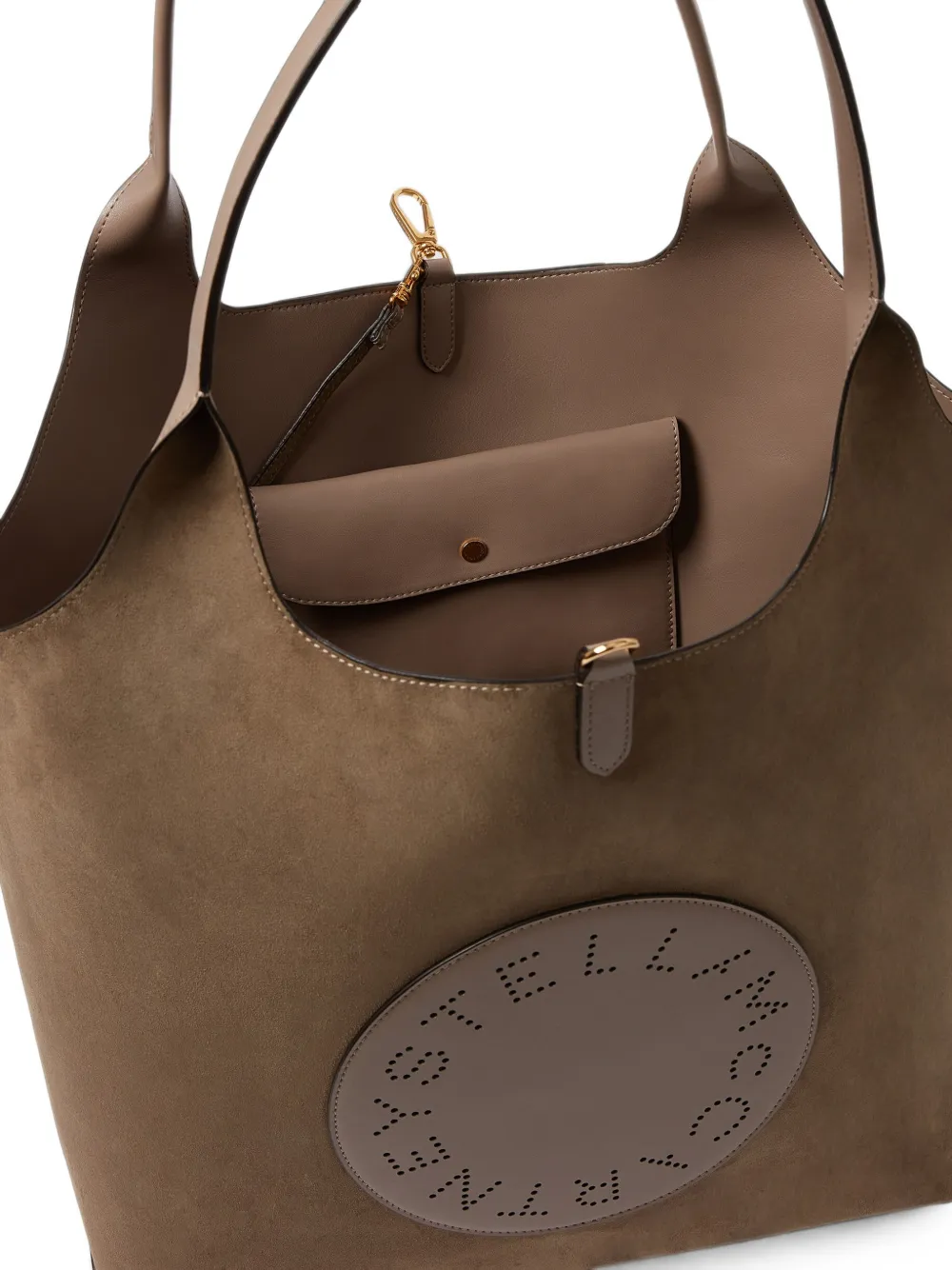 Stella McCartney Stella Logo geperforeerde shopper Bruin