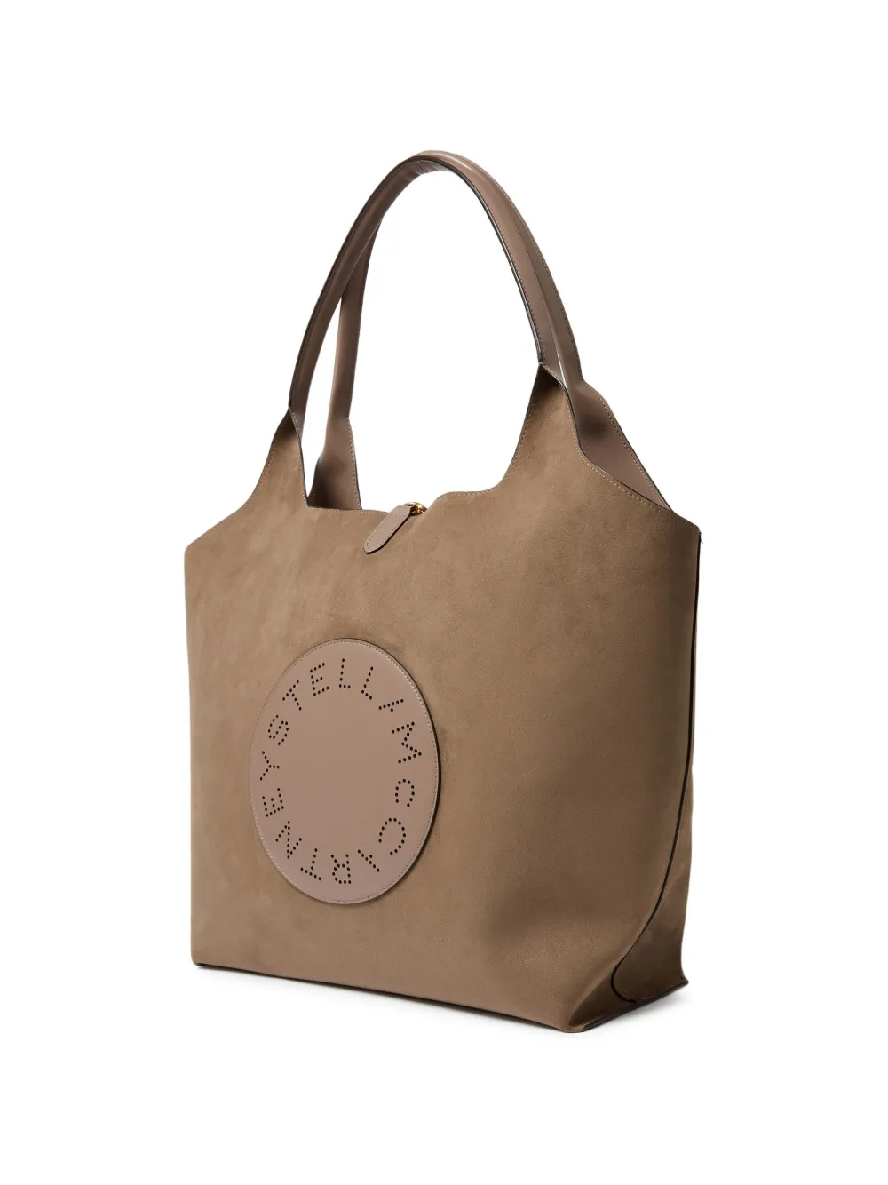 Stella McCartney Stella Logo Perforated Tote Bag in Brown, view 3