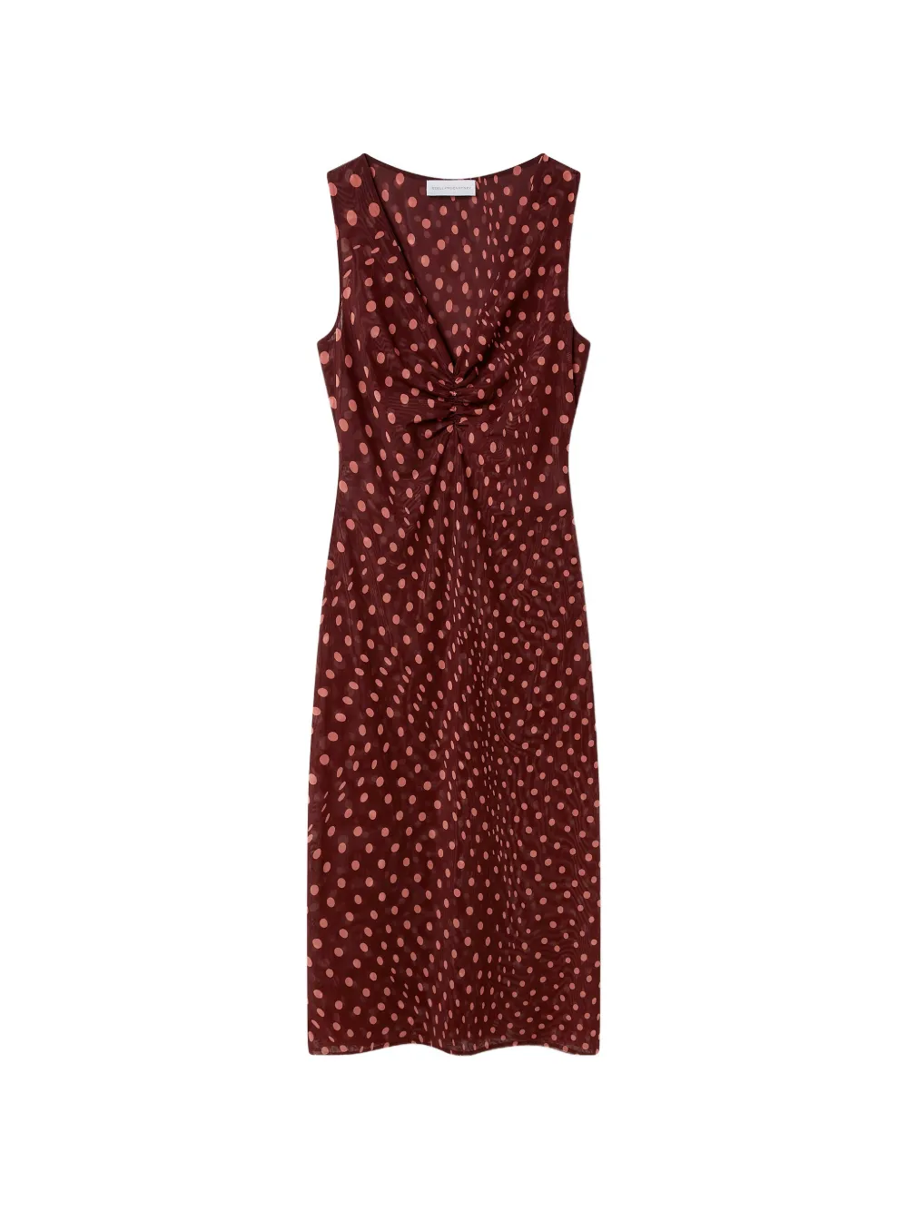 Stella McCartney Abito midi a pois - Rosso