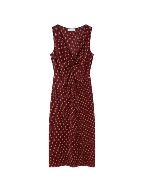 Stella McCartney polka-dot ruched midi dress