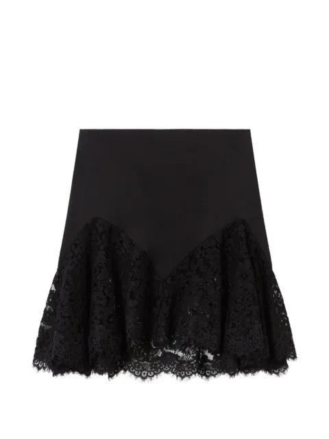 Stella McCartney falda corta con ribete de encaje