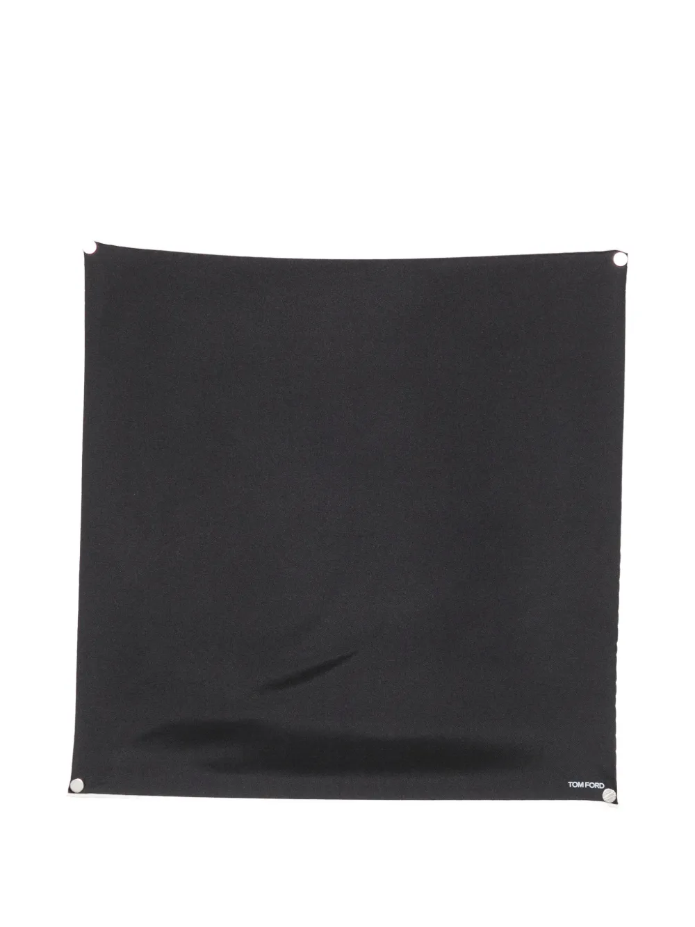 TOM FORD logo-print pocket square - Nero