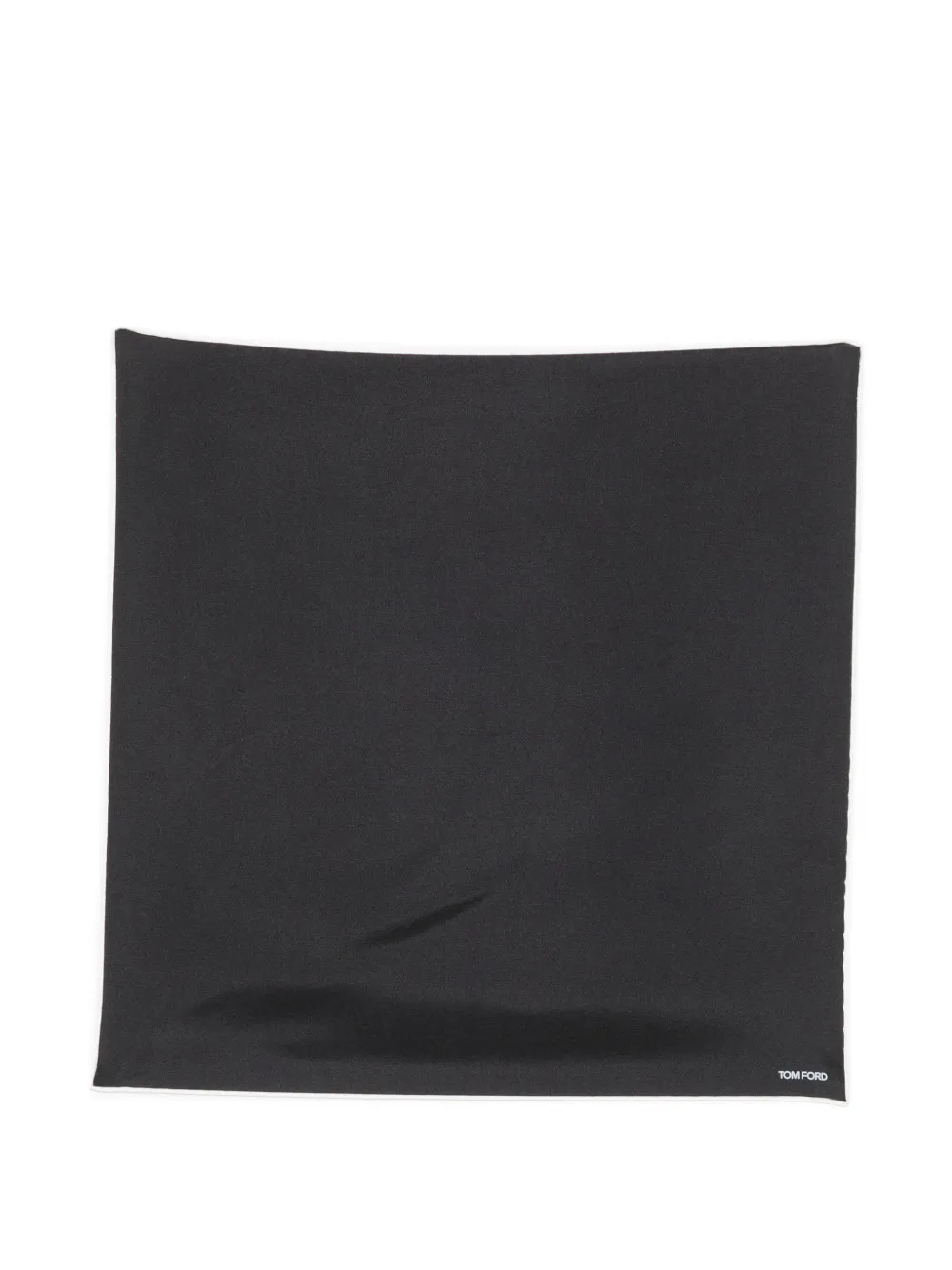 TOM FORD logo-print pocket square - Nero