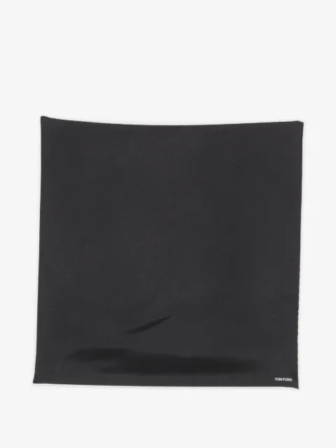TOM FORD logo-print pocket square