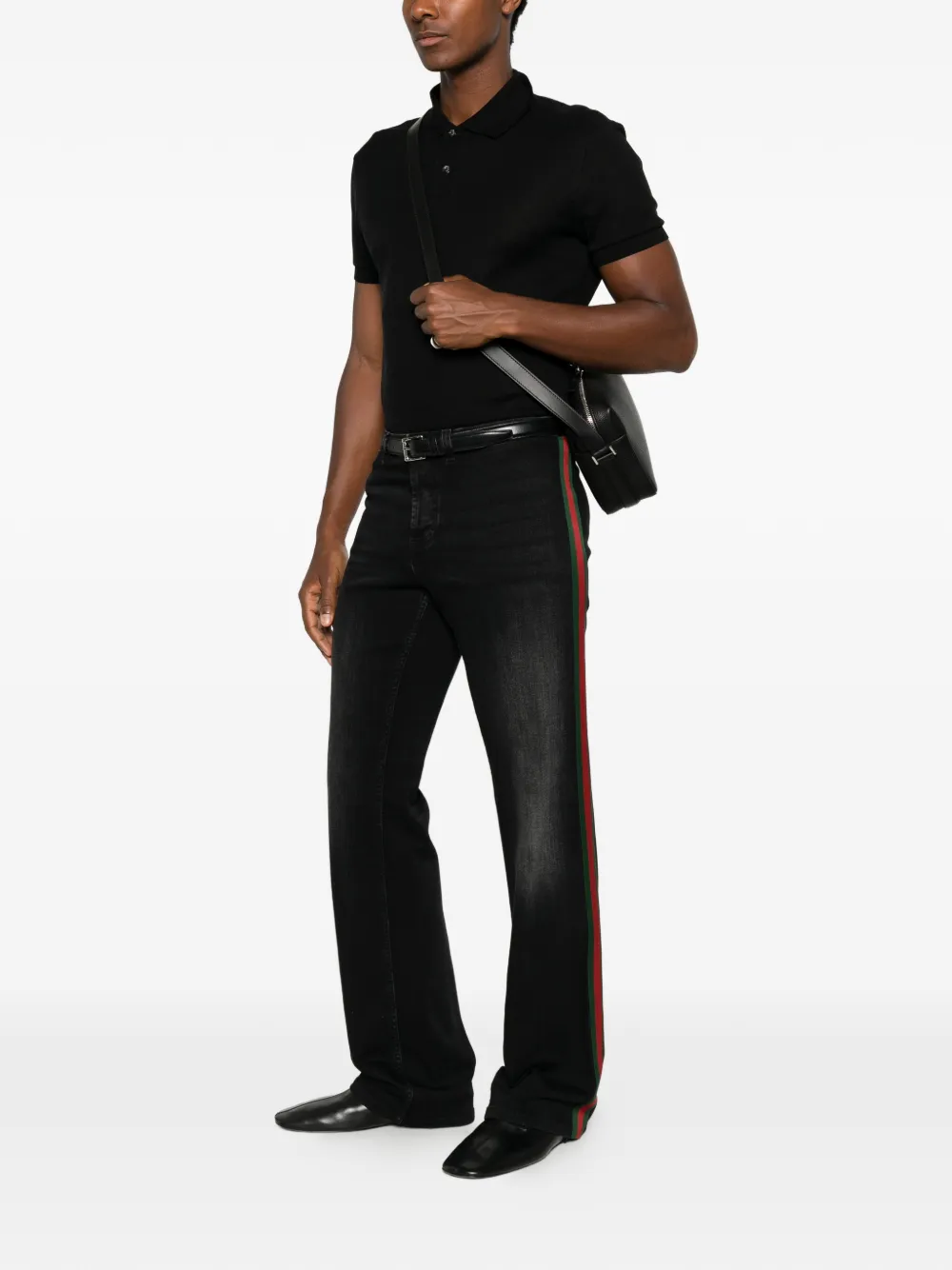 Gucci Jeans met Web-detail Zwart