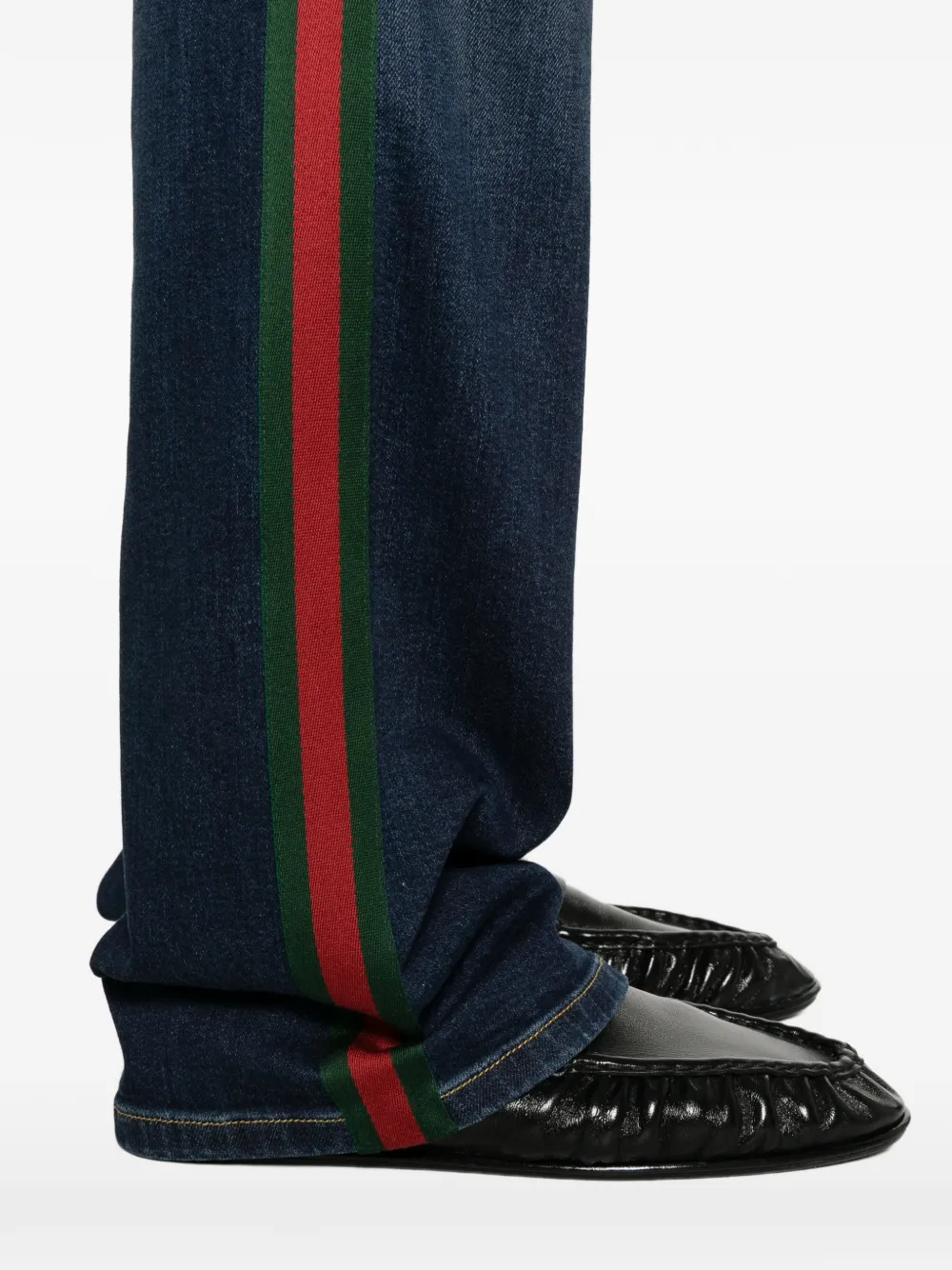 Gucci Jeans met Web-streep Blauw