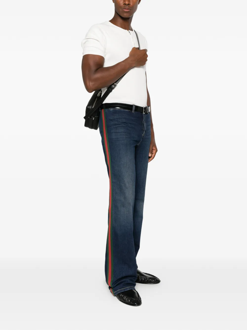 Gucci Jeans met Web-streep Blauw