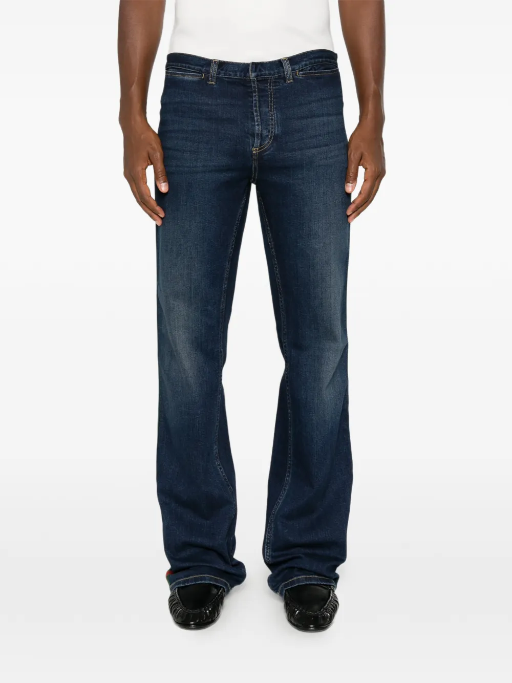 Gucci Jeans met Web-streep Blauw