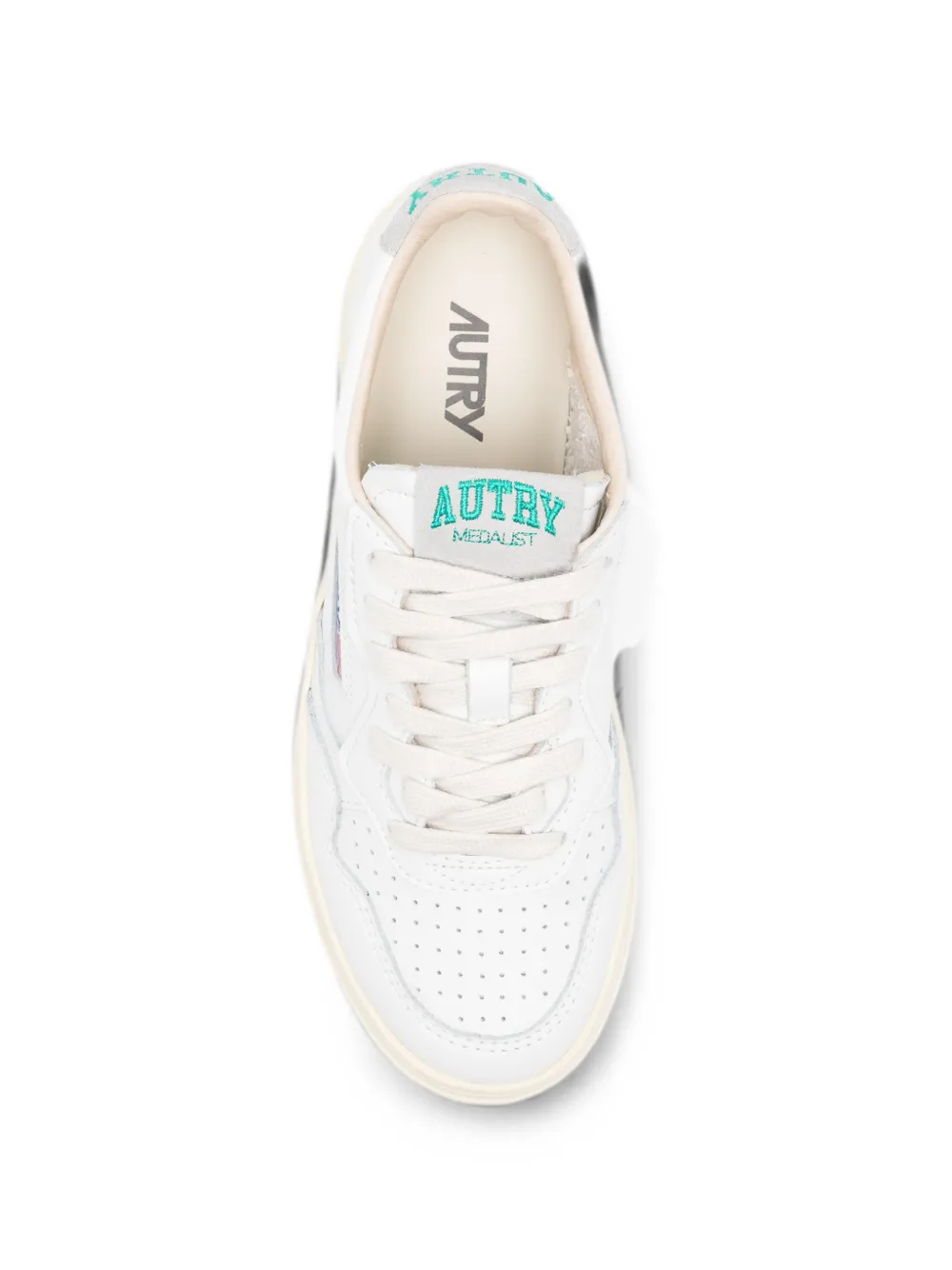 Autry Medalist panelled leather sneakers Wit