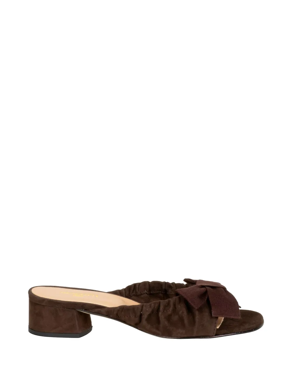 Status Bow-detail Heeled Sandals In Brown