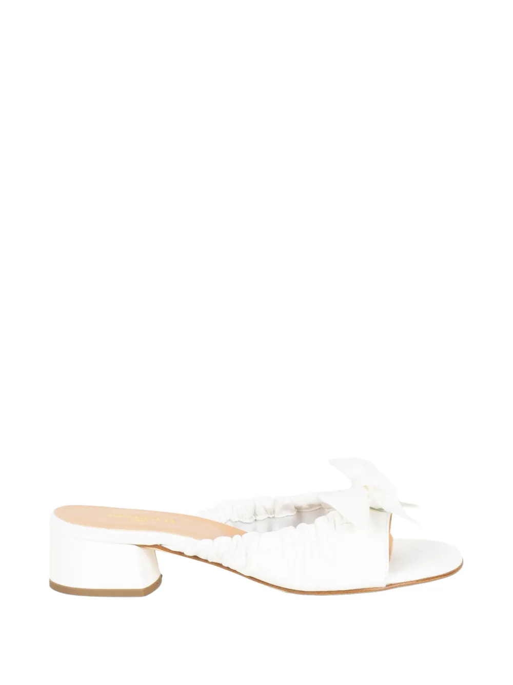 Status Bow-detail Heeled Sandals In White