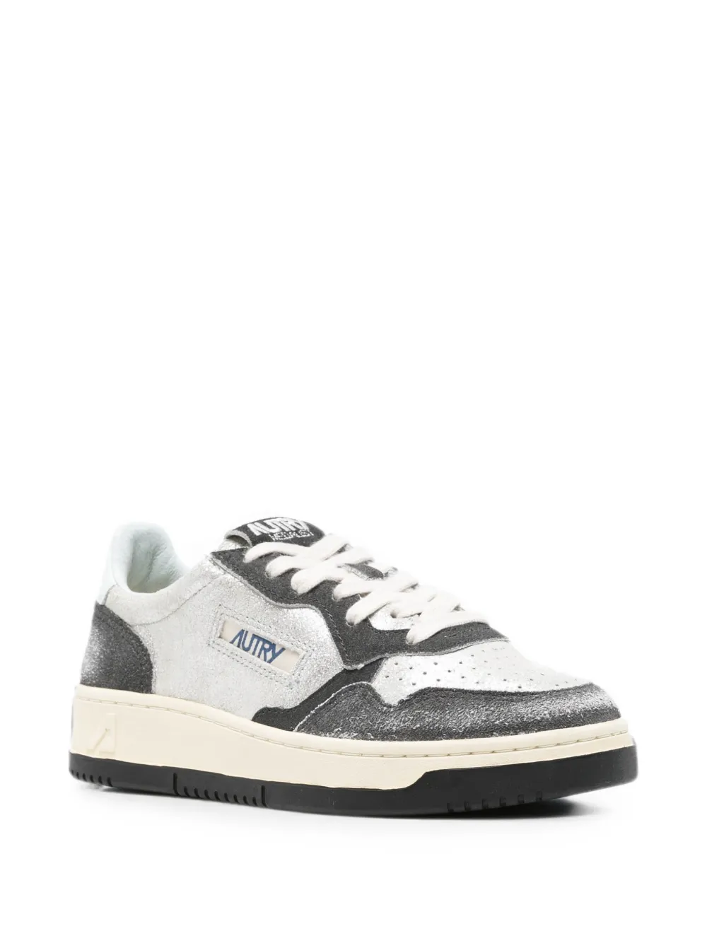 Autry Medalist metallic-effect sneakers Zilver