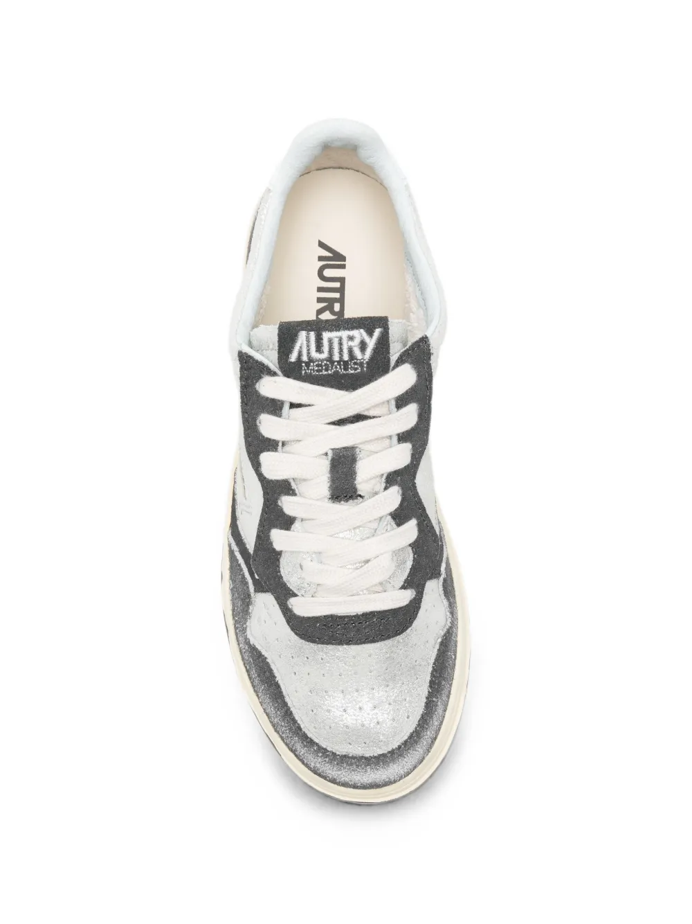 Autry Medalist metallic-effect sneakers Zilver