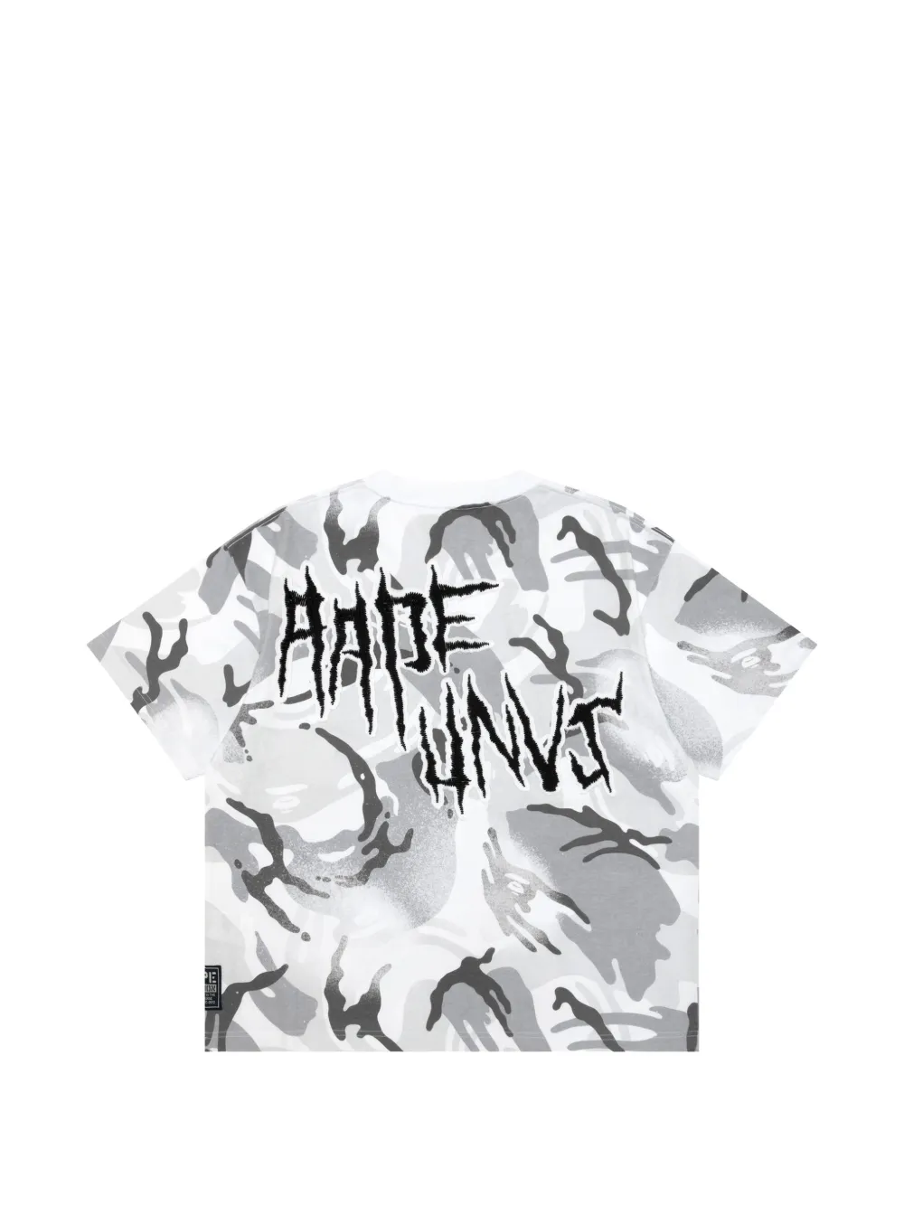 AAPE BY *A BATHING APE T-shirt met camouflageprint en borduurwerk Wit