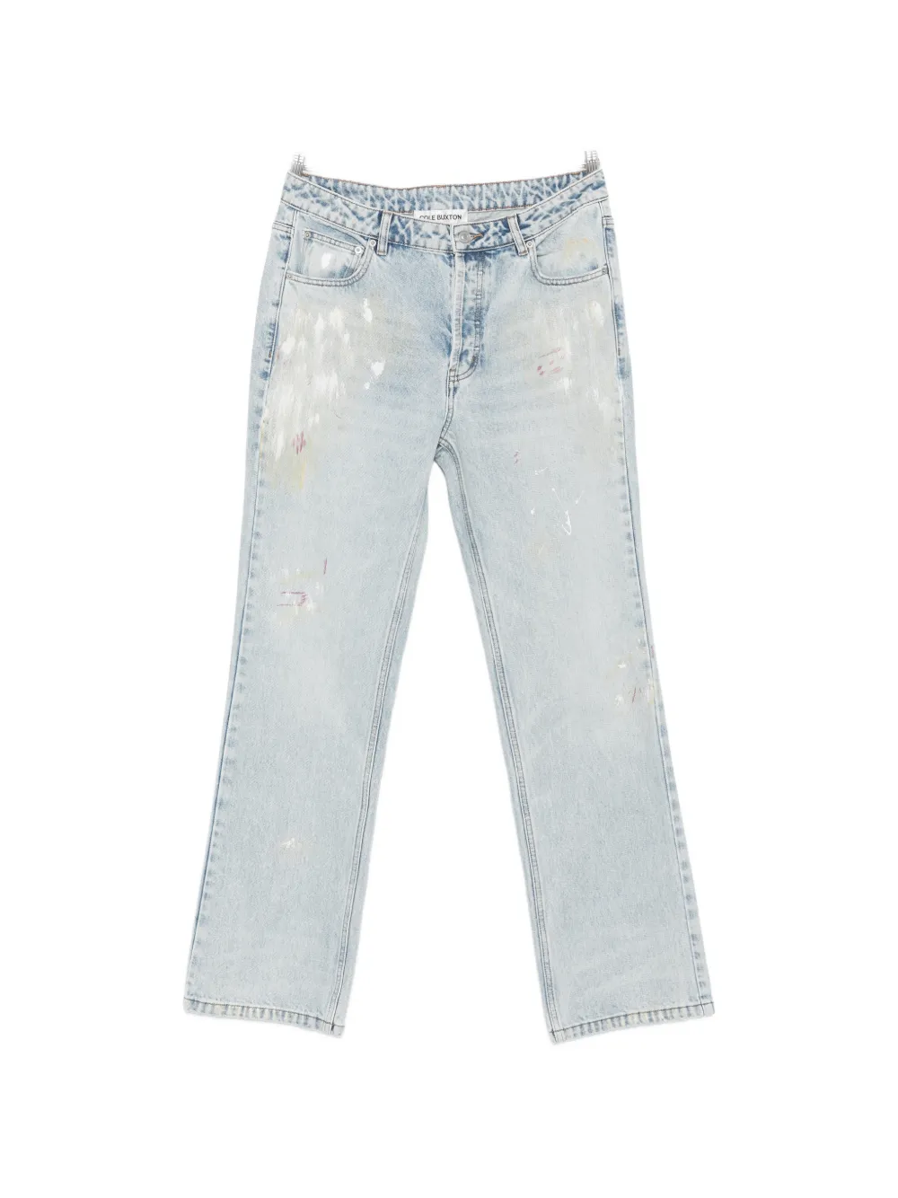 COLE BUXTON paint-splatter distressed jeans - Blu