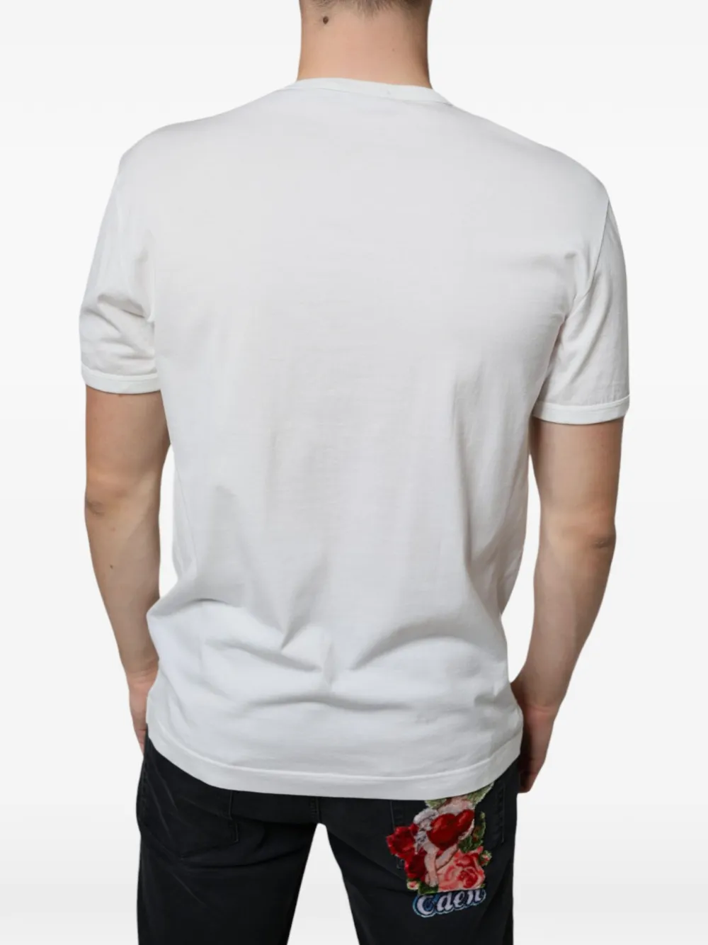 Dolce & Gabbana T-shirt met logo-reliëf Wit