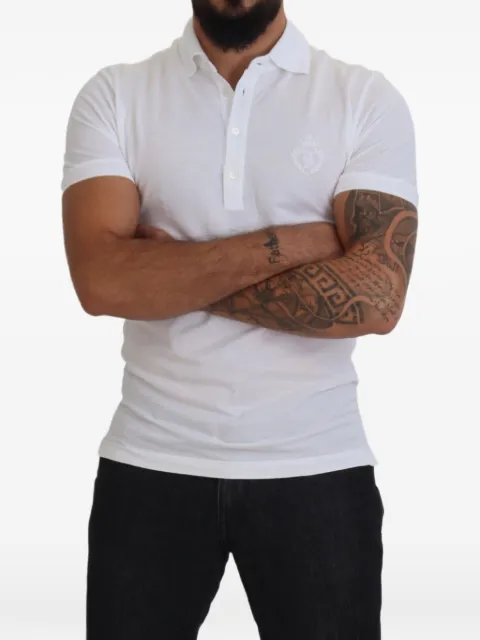 Dolce & Gabbana logo-patch polo shirt