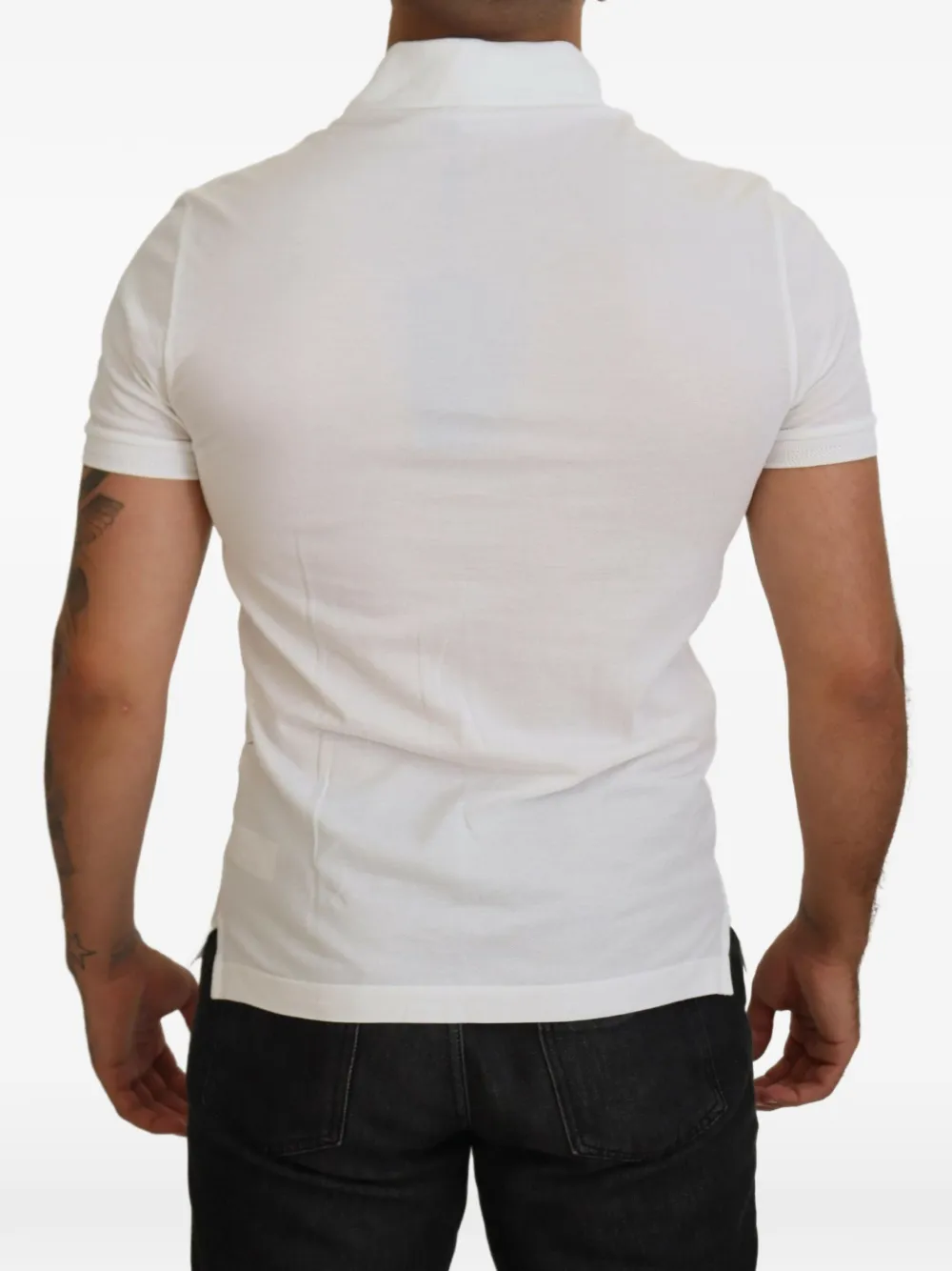 Dolce & Gabbana Poloshirt met logopatch Wit
