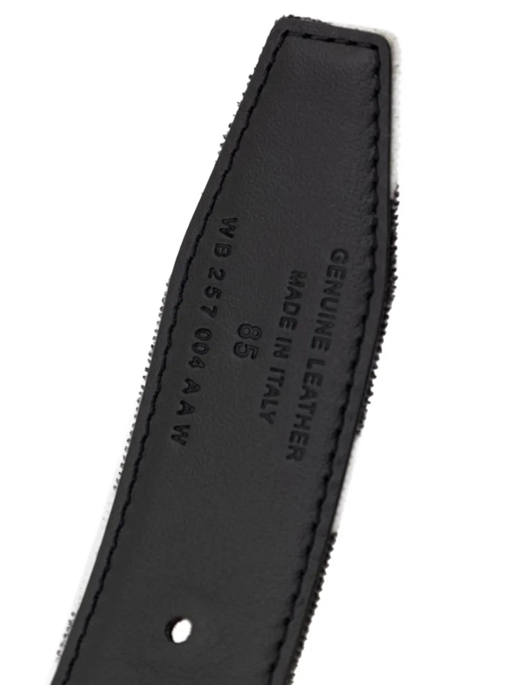 TOM FORD Leren riem met zebraprint Wit