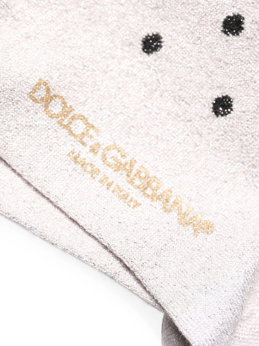 Dolce & Gabbana Viscose stretch sokken met stippen Grijs