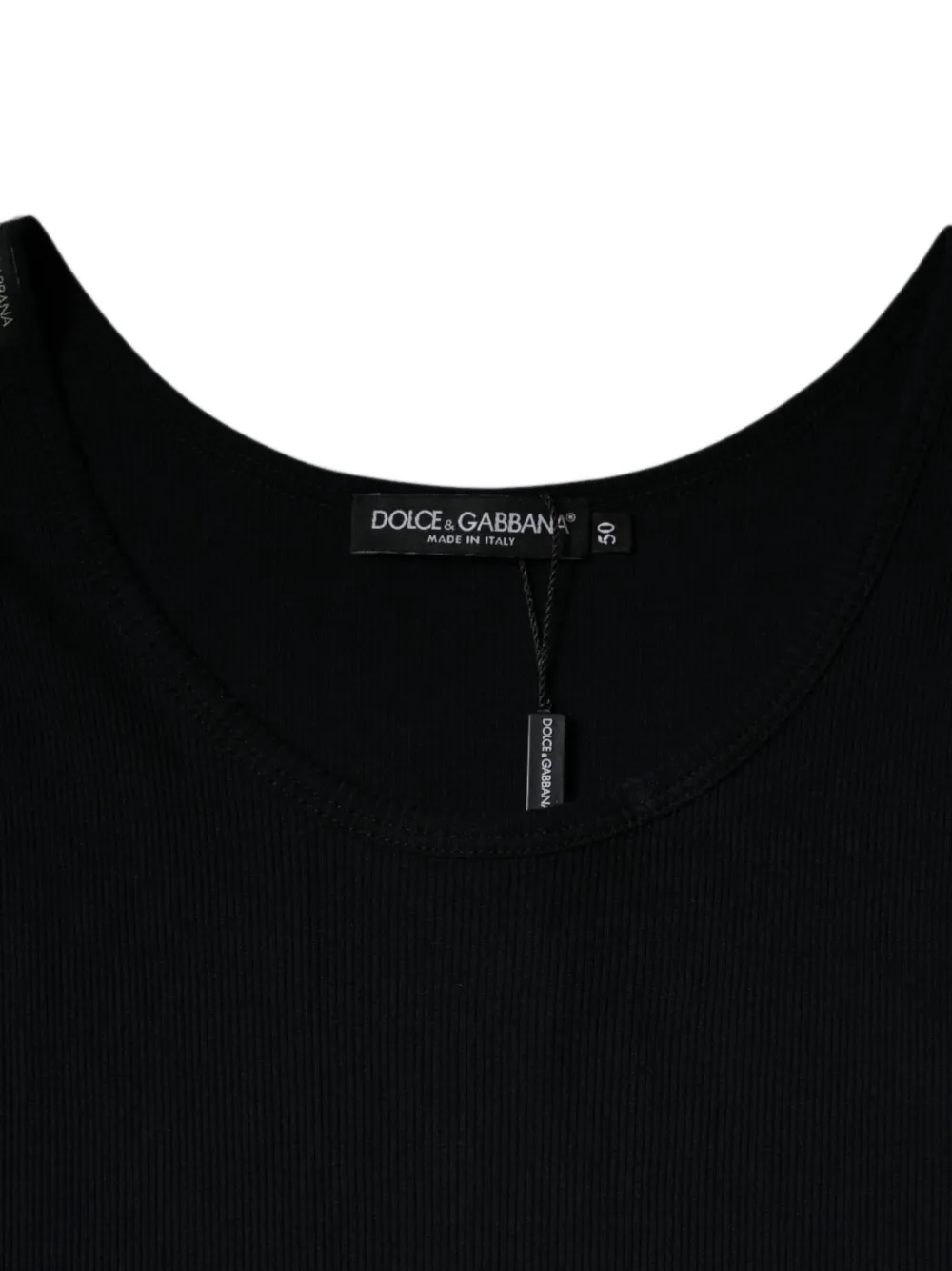 Dolce & Gabbana Geribbelde tanktop Zwart