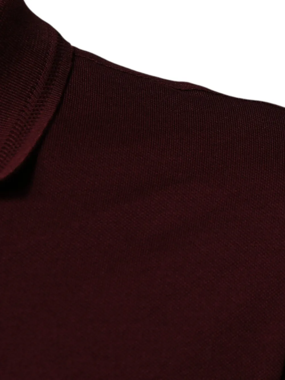 Dolce & Gabbana Piqué poloshirt met leren patch en katoenen print Bruin