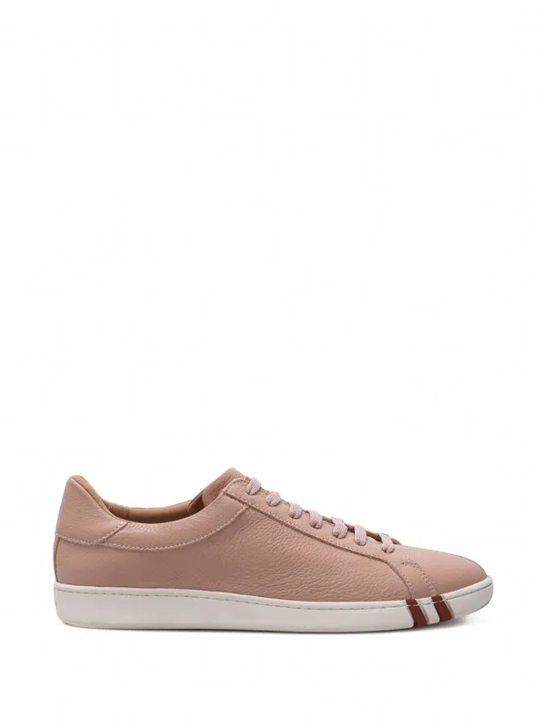 Bally Stripe-detail Lace-up Sneakers in Pink