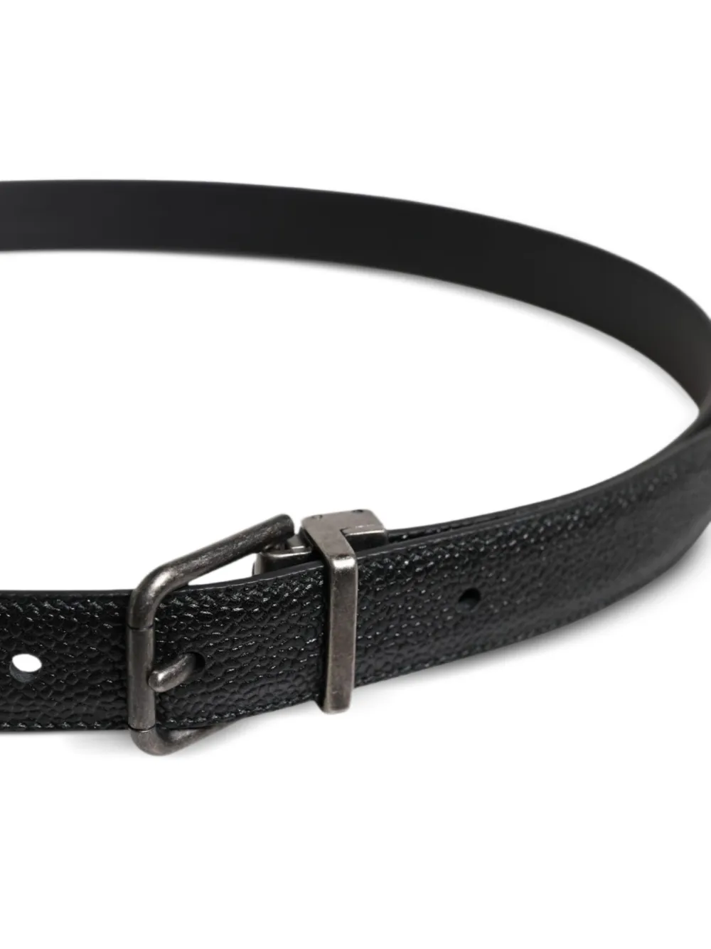 Dolce & Gabbana Leren riem met textuur Zwart