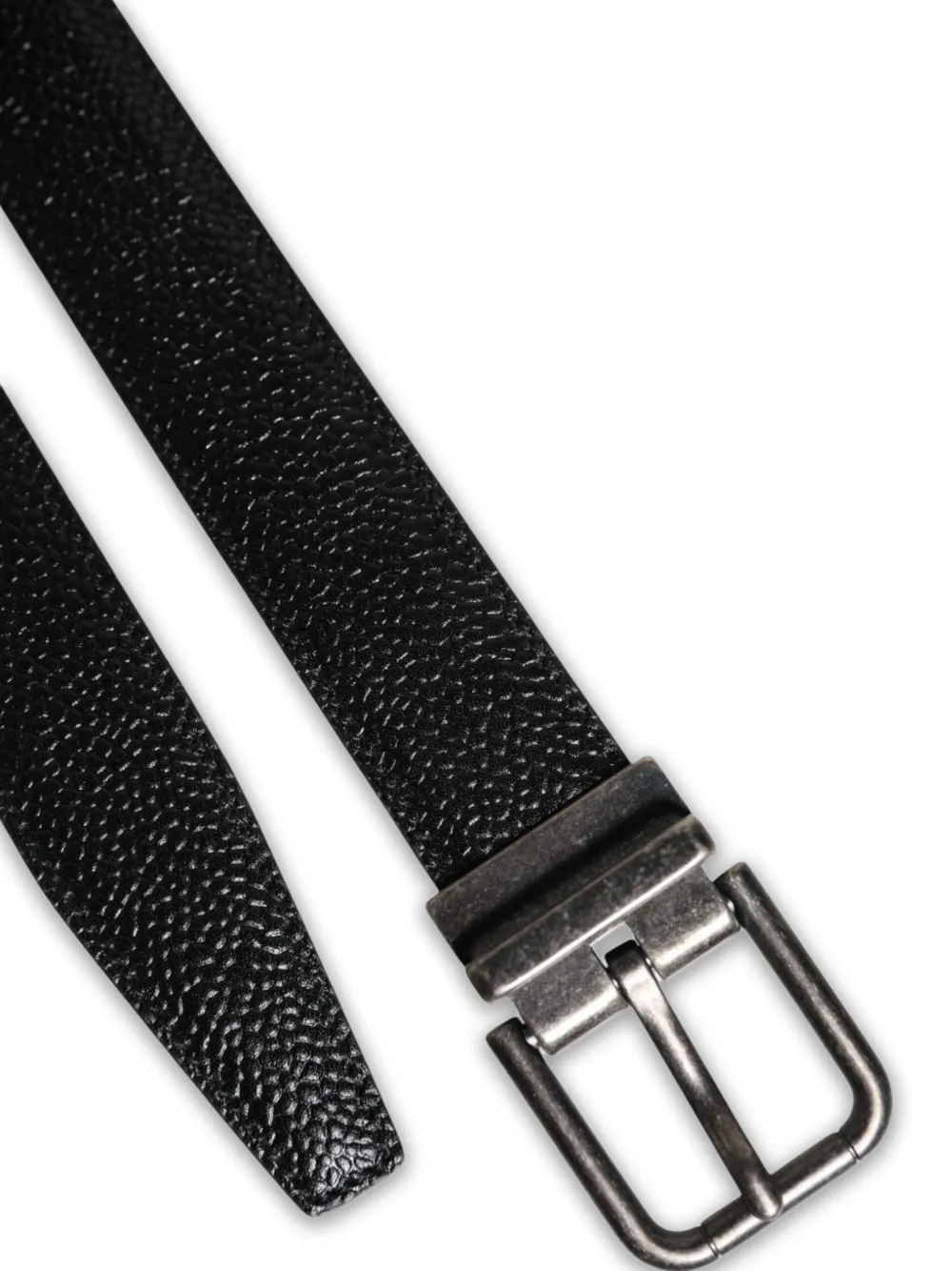 Dolce & Gabbana Leren riem met textuur Zwart