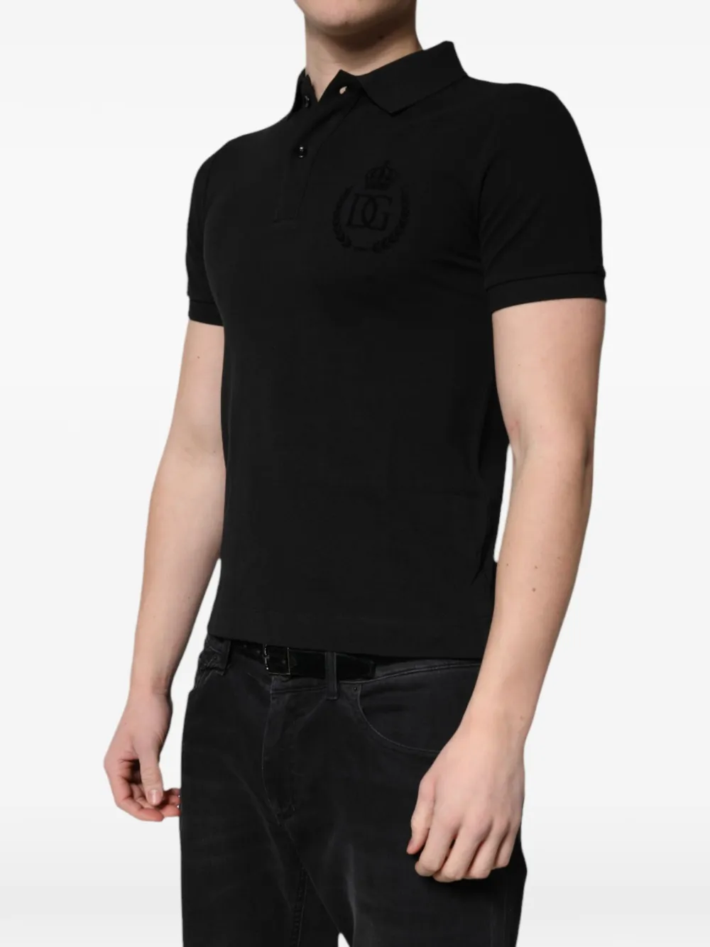 Dolce & Gabbana DG Logo poloshirt Zwart