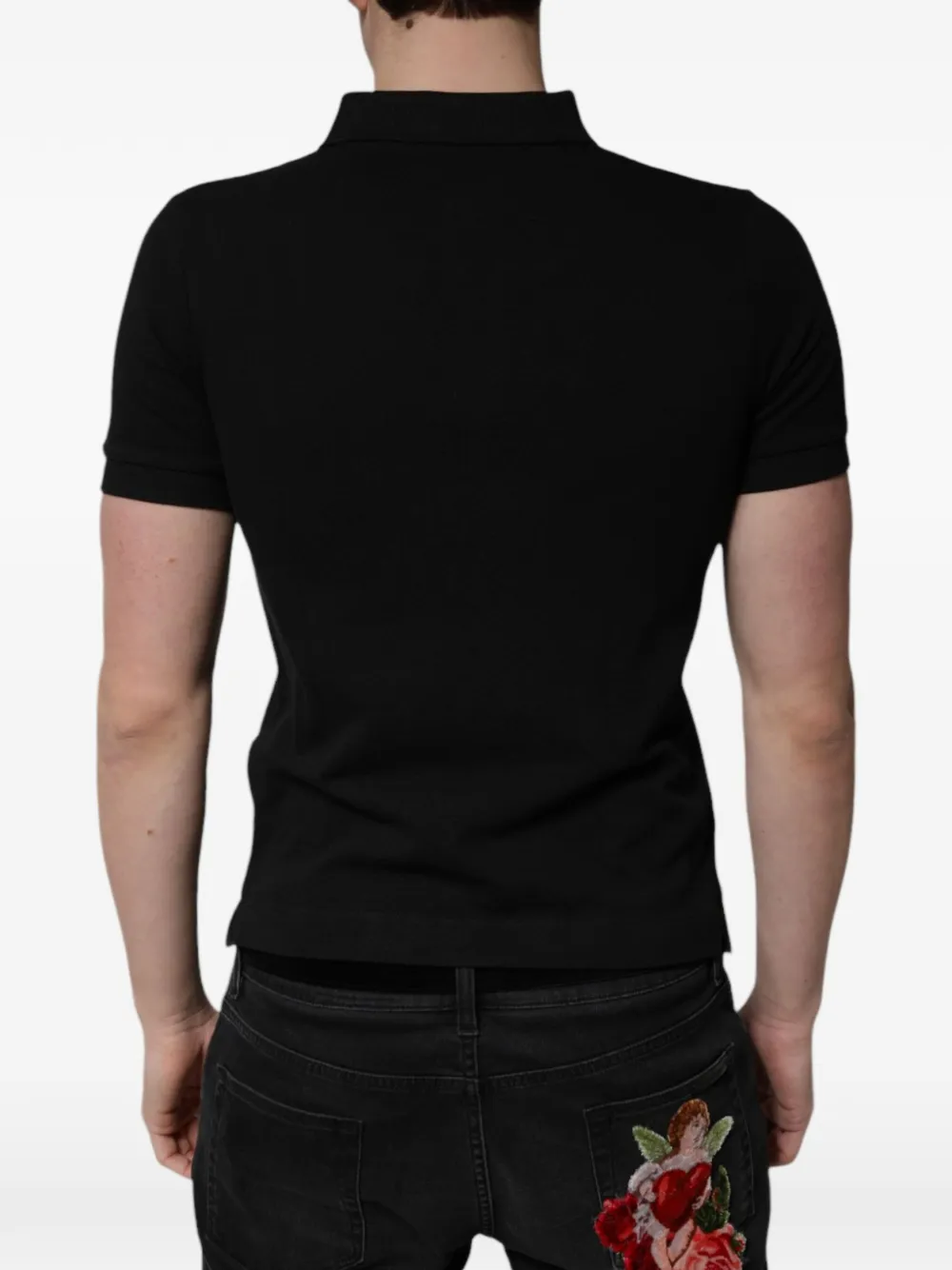 Dolce & Gabbana DG Logo poloshirt Zwart