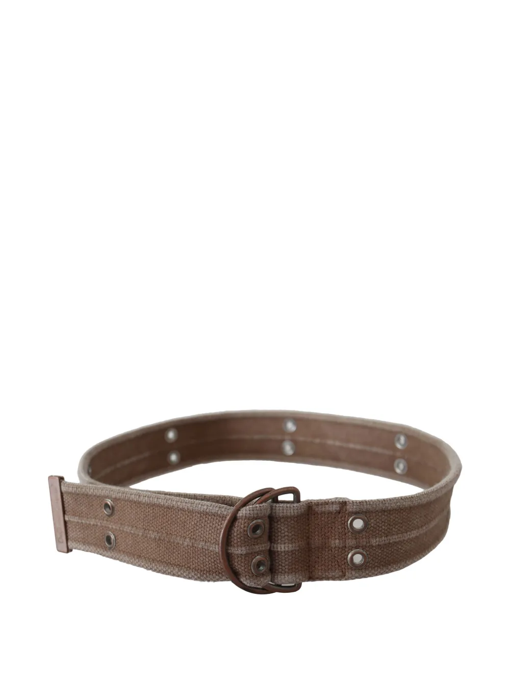 Dolce & Gabbana canvas double-ring belt - Marrone