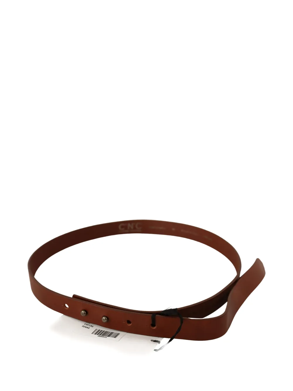 Costume National Cintura in pelle con borchie - Marrone