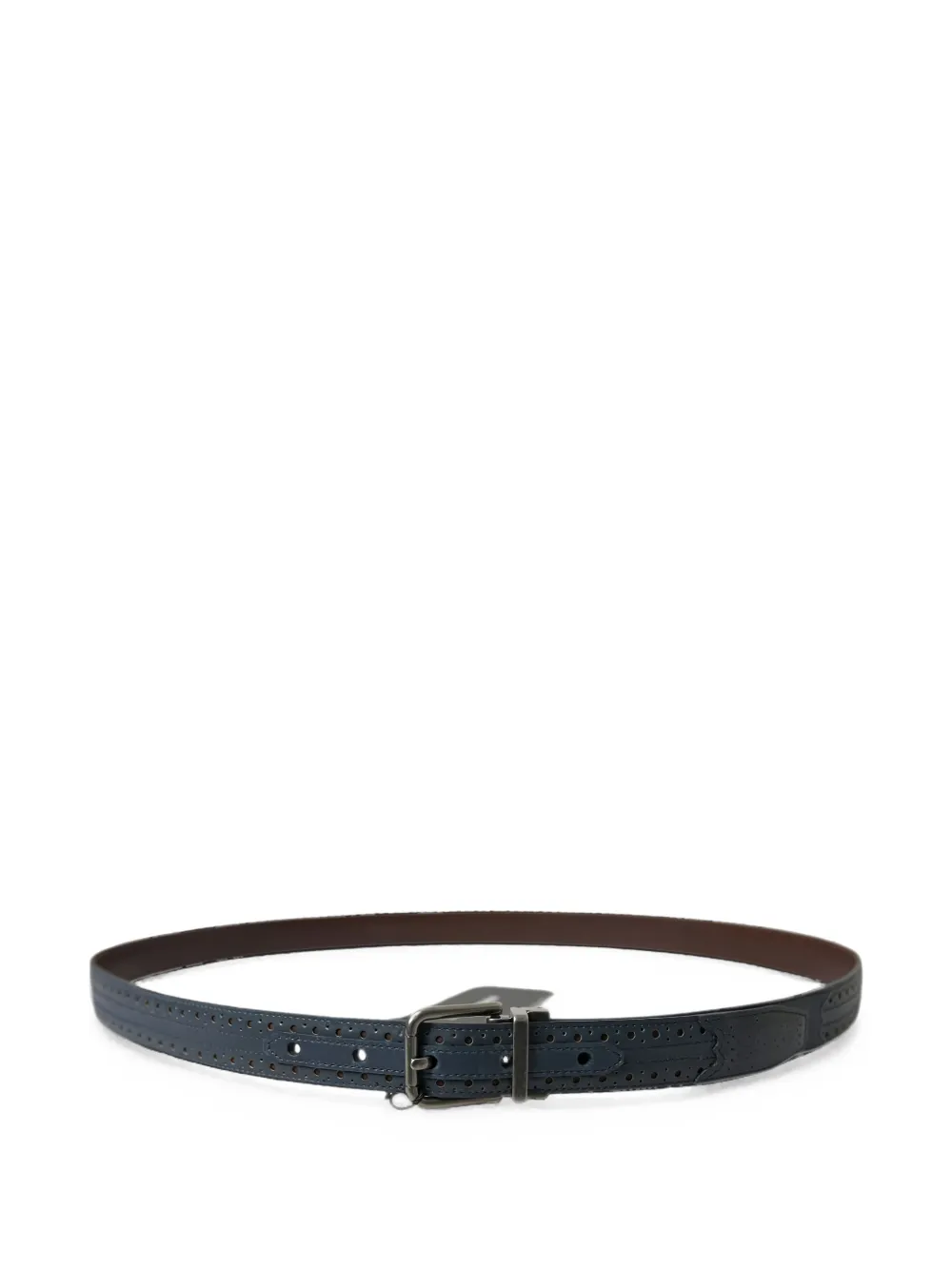 Dolce & Gabbana perforated reversible leather belt