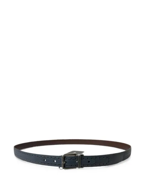 Dolce & Gabbana perforated reversible leather belt
