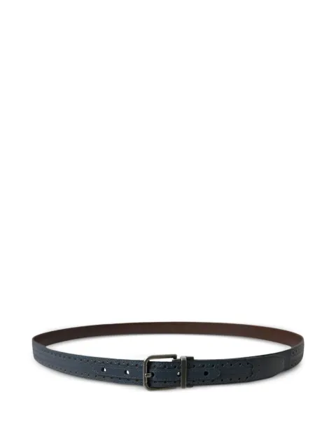 Dolce & Gabbana perforated reversible leather belt