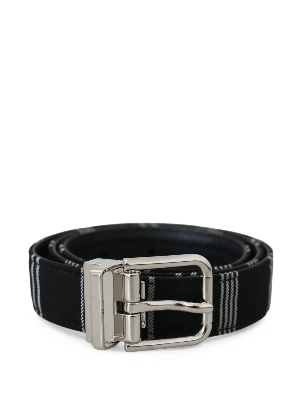 Dolce & Gabbana pinstripe-print buckle belt