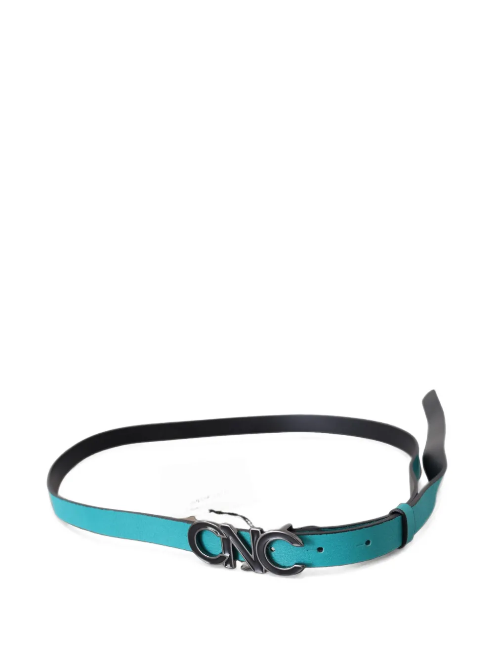Costume National logo-buckle leather belt