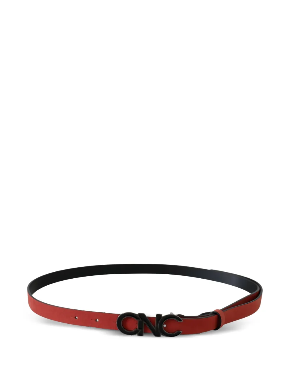 Costume National Cintura in pelle con fibbia logata CNC - Rosso